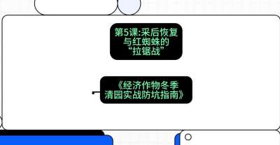 第5节：【柑橘清园】采后恢复与红蜘蛛的&ldquo;拉锯战&rdquo;，课程：《经济作物冬季清园&middot;实战防坑指南》#识农AI