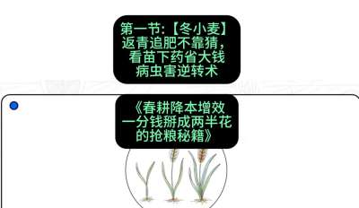 第一节：【冬小麦】返青追肥不靠猜，看苗下药省大钱
